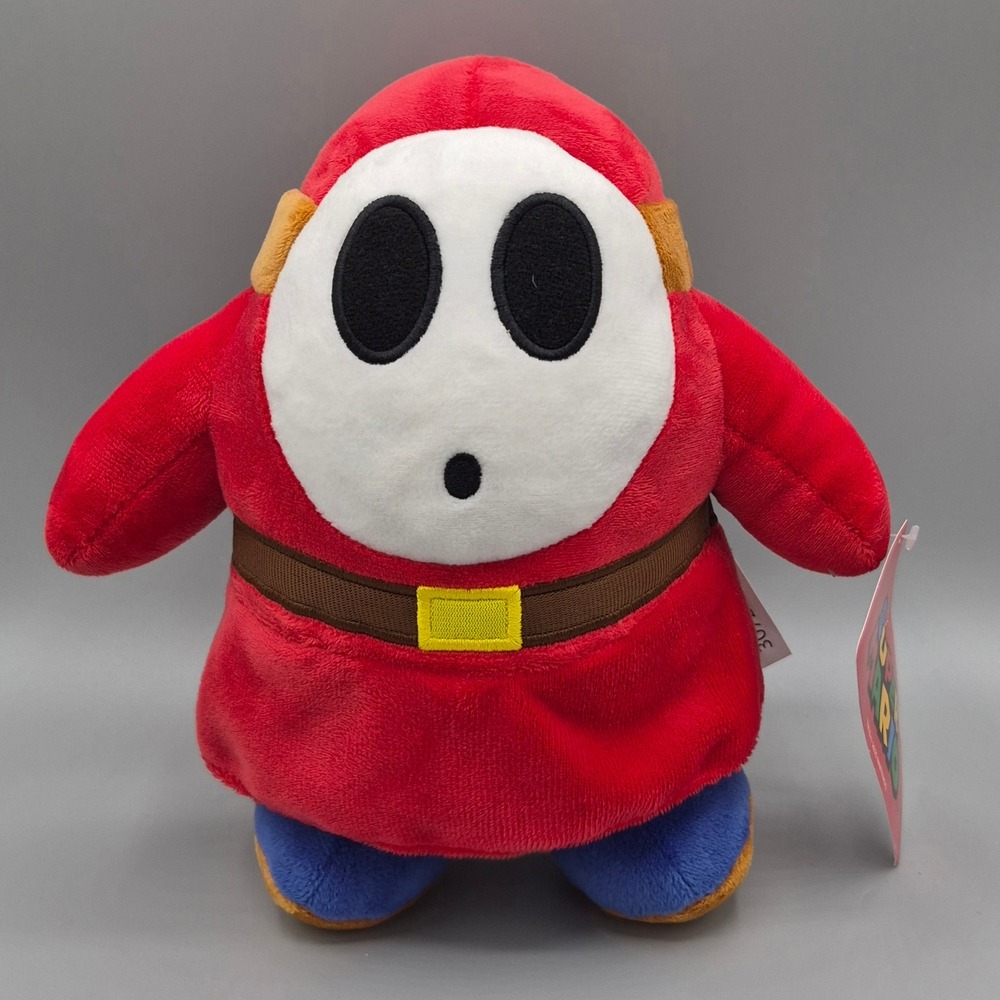 Nintendo Super‎ Mario Shy Guy Plush Red 9" Stuffed Toy Good Stuff 8N-3008N NEW